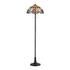 Start2Finish COOPER Tiffany-style 2-light Victorian floor lamp with 18-inch stained glass shade and ornate metal base.
