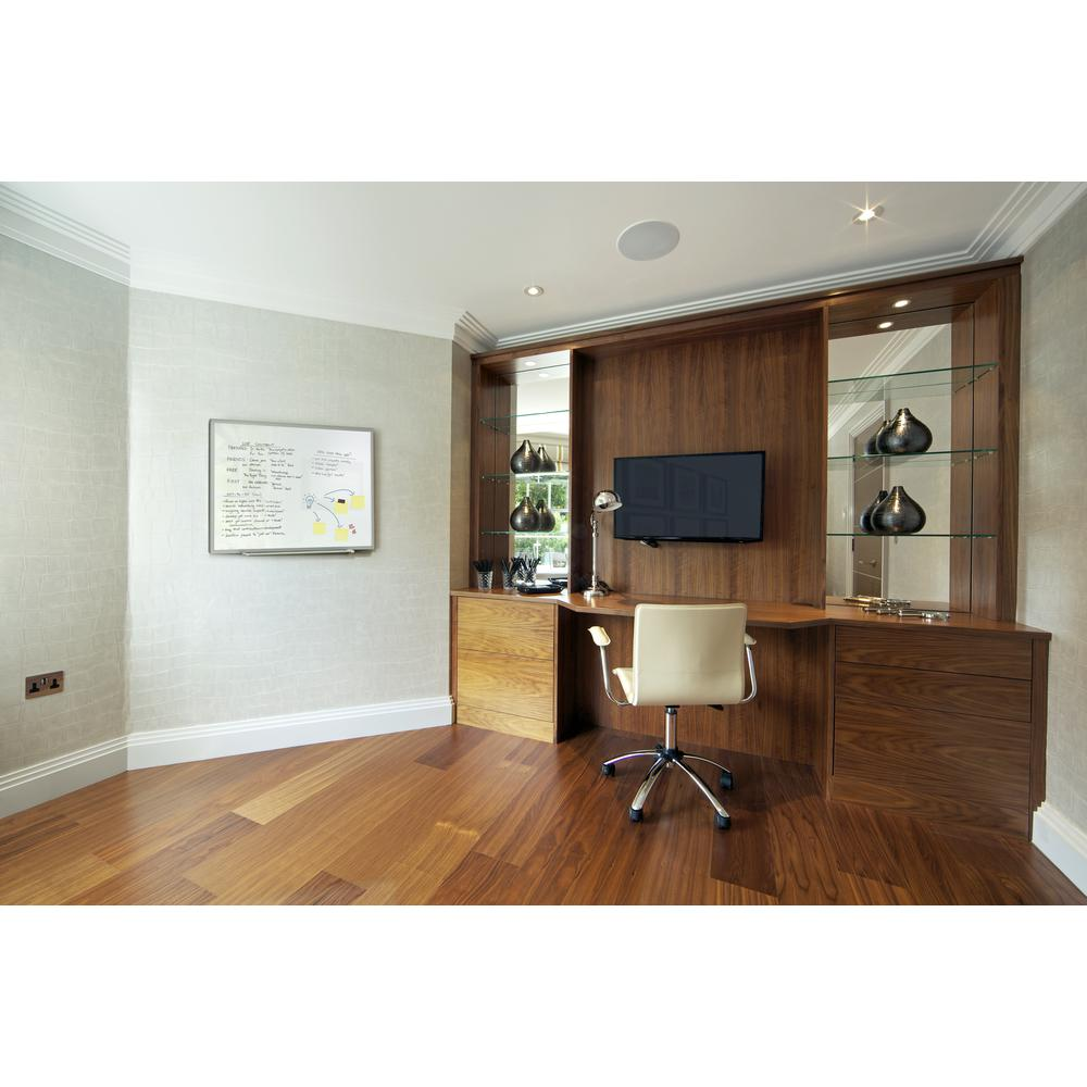 Start2Finish Ghent non-magnetic whiteboard with aluminum frame, 3 feet by 4 feet, ideal for office use and presentations.