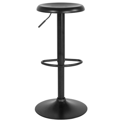 Adjustable height retro black barstool with wooden legs from Start2Finish, featuring a modern vintage design for kitchen or bar area.