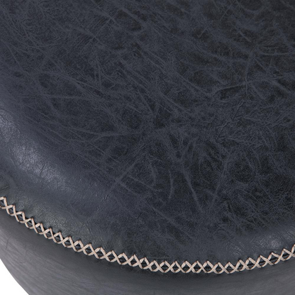 Start2Finish Gaia Faux Leather Round Swivel Ottoman, modern furniture piece with plush faux leather upholstery and 360-degree swivel base.