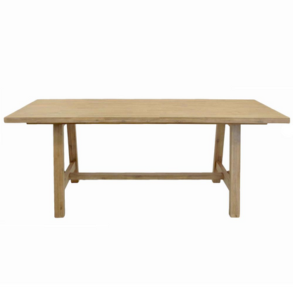 Rectangular Bedford dining table by Start2Finish, showcasing solid wood surface and sturdy legs in a modern furniture design.