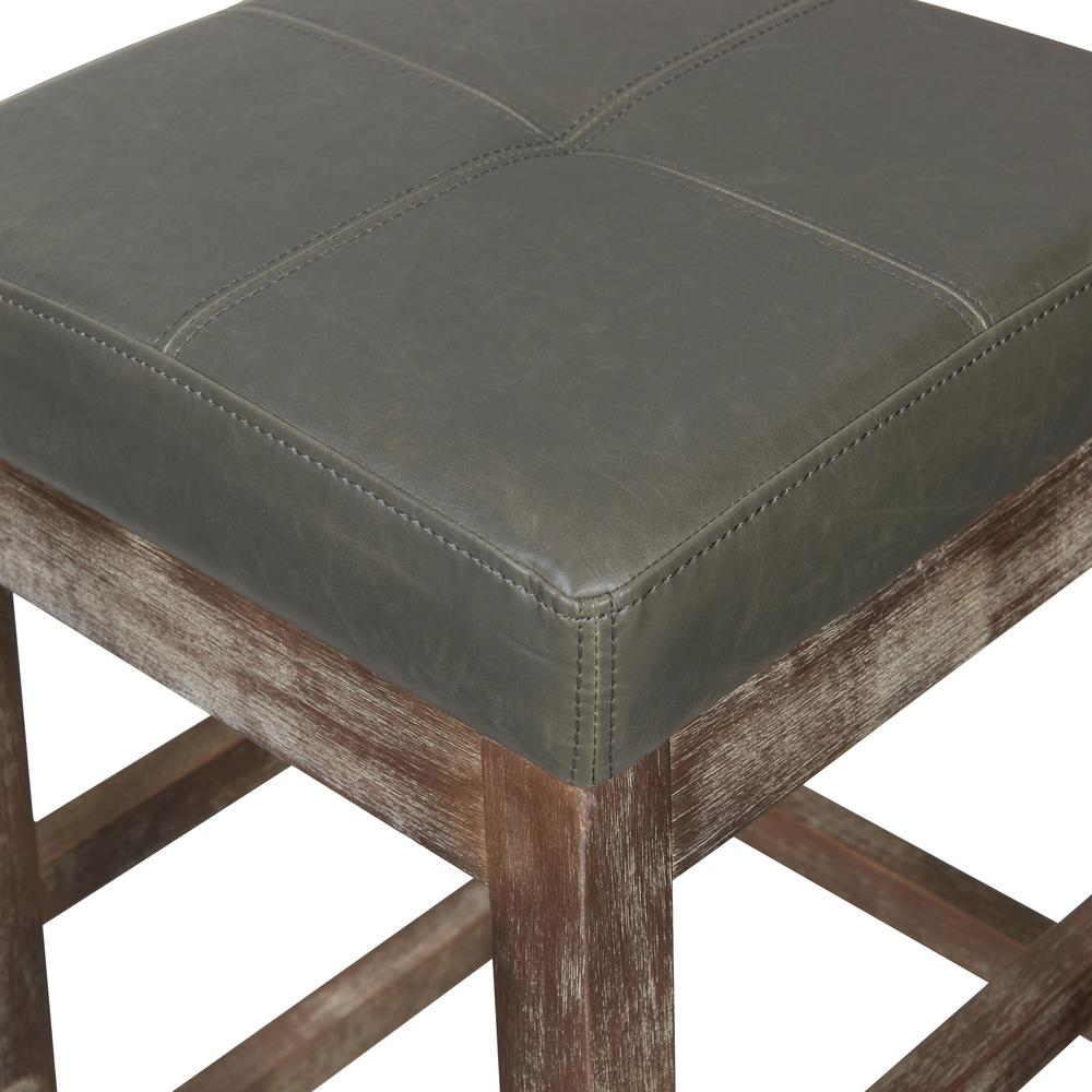 Start2Finish Valencia bonded leather counter stool with metal legs, showcasing a sleek, modern furniture design.