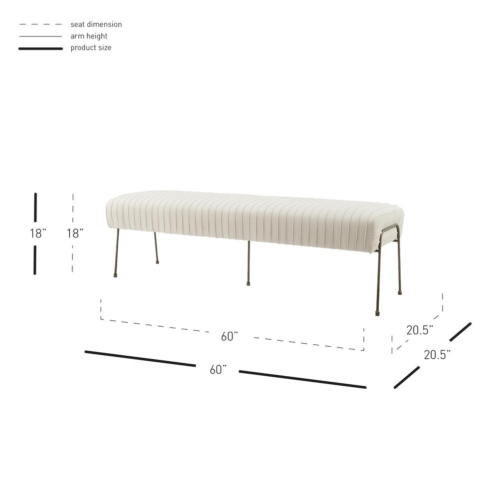 Start2Finish Merritt Velvet Pleated Bench with tufted upholstery and wooden legs, showcasing elegant velvet fabric and stylish design.