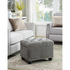 Start2Finish 5th Avenue Storage Ottoman in neutral fabric, showing its plush top and spacious interior for versatile furniture storage.