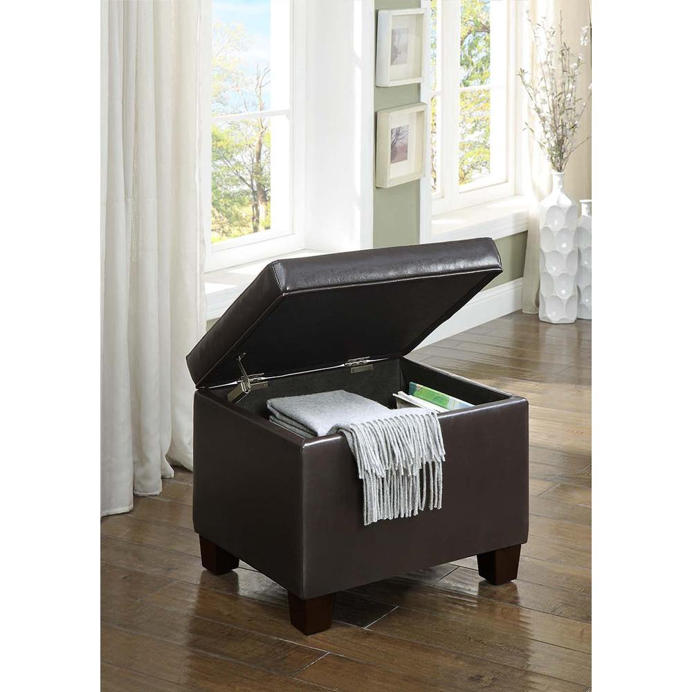 Start2Finish Madison Storage Ottoman, beige fabric furniture piece with a cushioned top and built-in storage compartment.