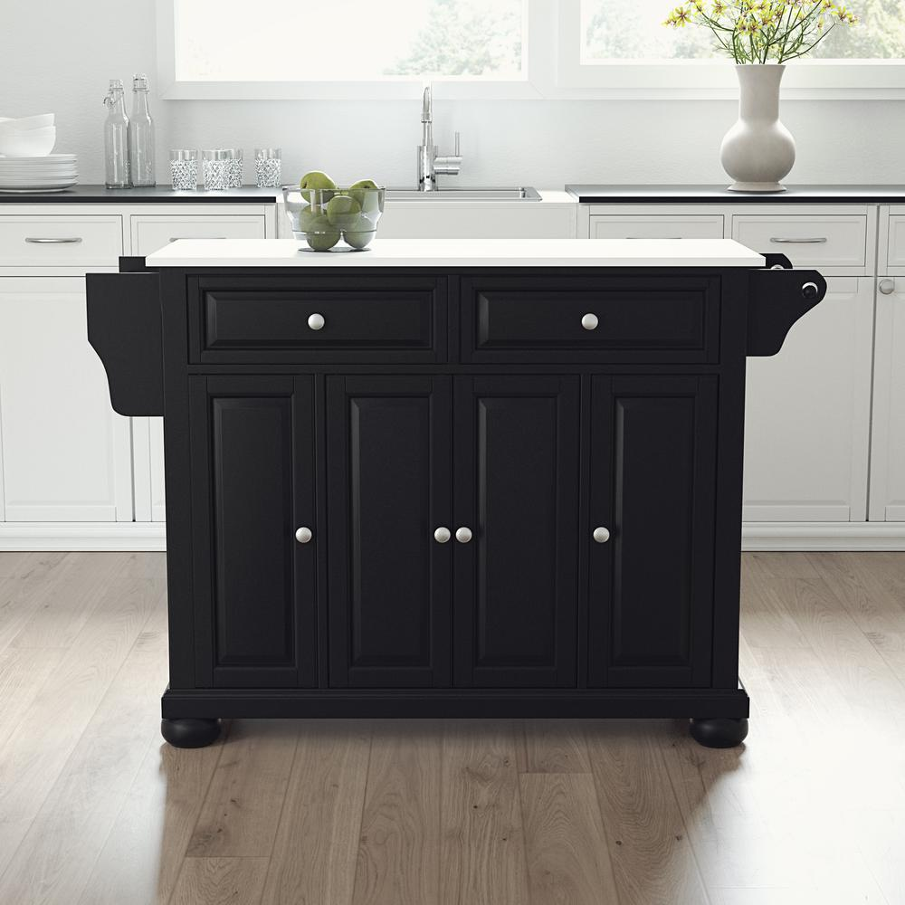 Start2Finish Alexandria stone-top kitchen island with spacious storage and sturdy full-size design, perfect for modern kitchens.