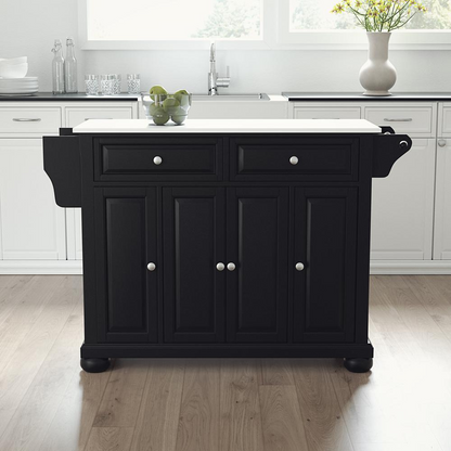 Start2Finish Alexandria stone-top kitchen island with spacious storage and sturdy full-size design, perfect for modern kitchens.