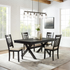 Hayden 5-piece dining table set for 4 by Start2Finish, includes rectangular table and four slat-back chairs in a modern furniture style.