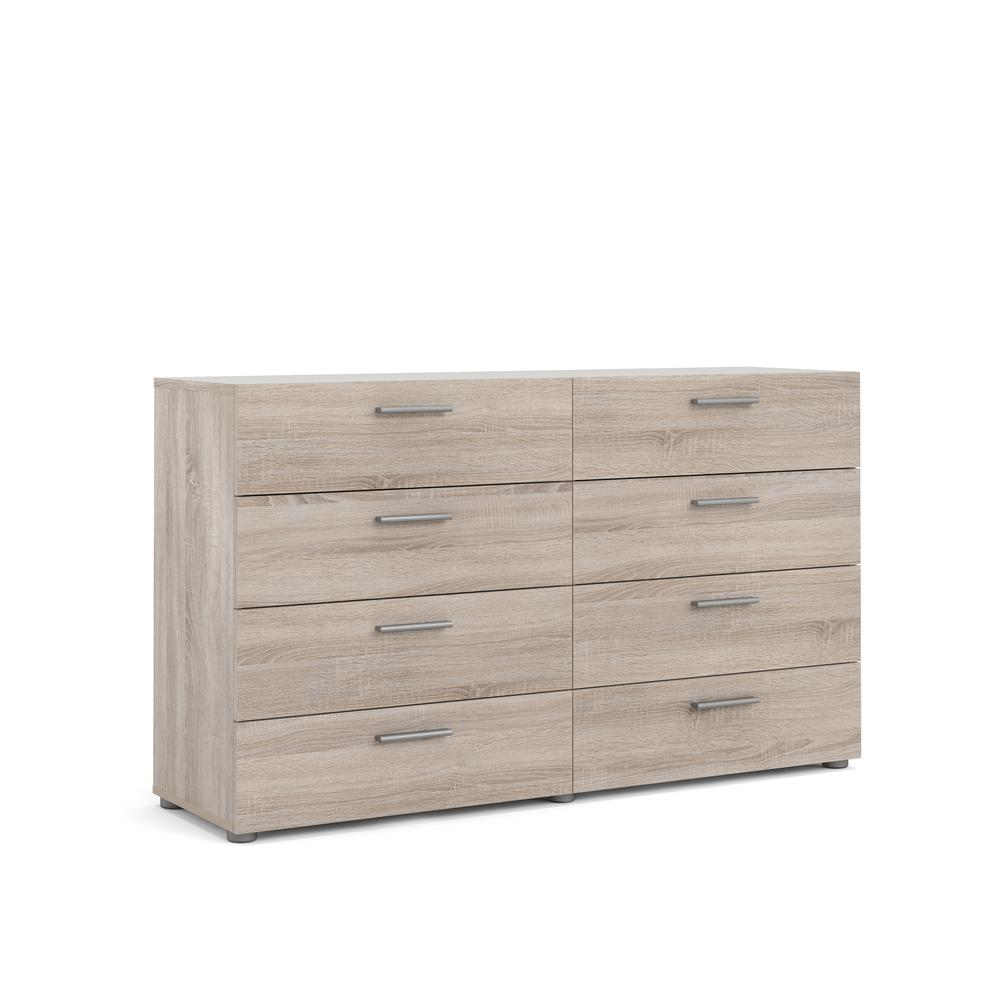 Austin 8 Drawer Double Dresser in Truffle Oak by Start2Finish, showing the spacious dresser with sleek wood finish and modern design.
