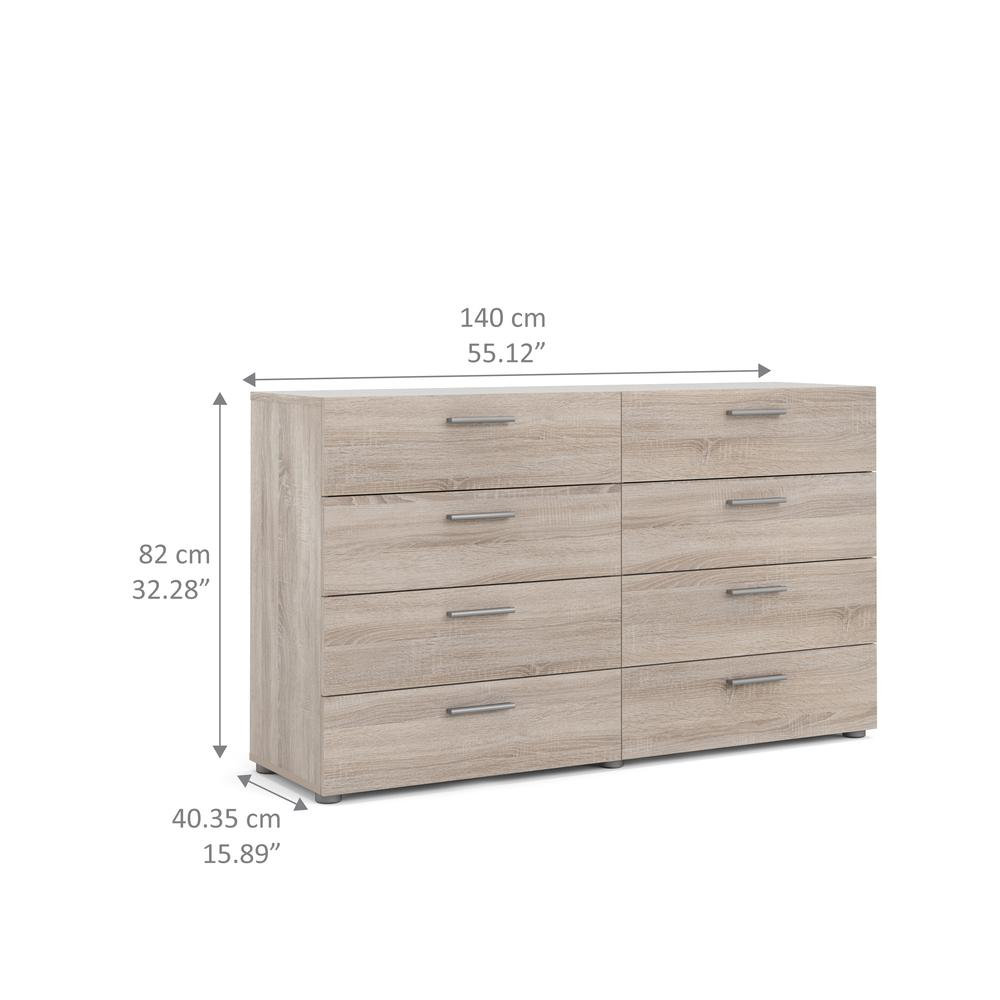 Start2Finish Austin 8 Drawer Double Dresser in Truffle Oak with sleek wood finish and modern design.