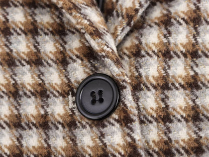 Carmine Juneberry retro plaid wool-look coat in classic jacket style with a vintage-inspired design and checkered pattern.