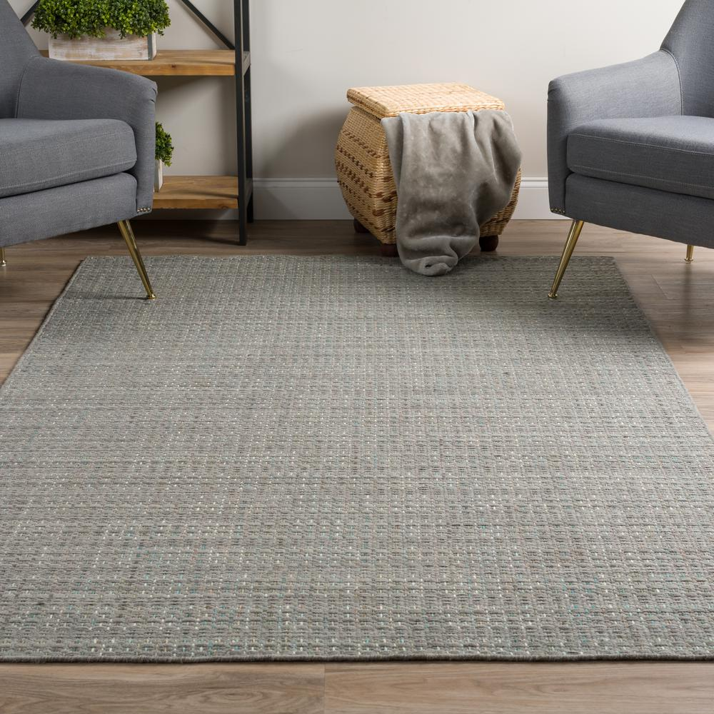 Start2Finish Nepal NL100 grey 5x7.6 rug with intricate patterns, soft texture, and modern design for living room decor.