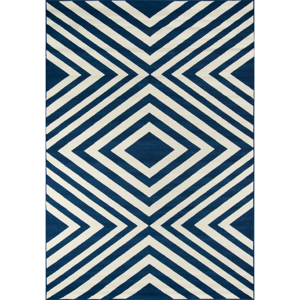 Contemporary navy rectangle area rug by Start2Finish, measuring 6&