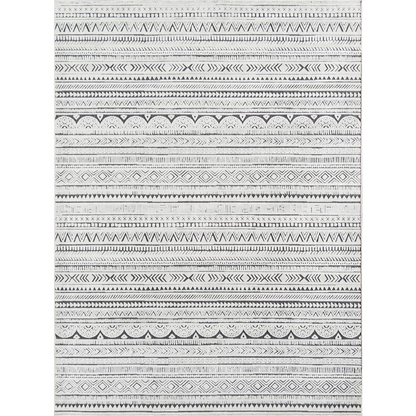 Start2Finish ivory traditional rectangle area rug with classic pattern, measuring 7&