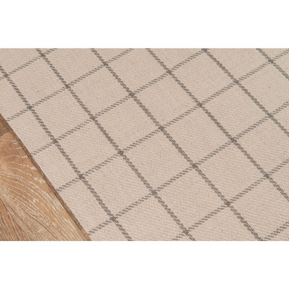 Ivory modern rectangle area rug from Start2Finish, 5 by 8 feet, with a sleek, contemporary design and soft textile surface.