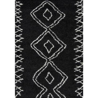 Start2Finish black contemporary rectangle area rug, 5&