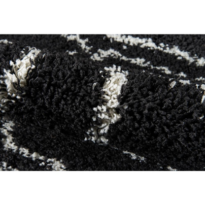 Black contemporary rectangle area rug from Start2Finish, 5&