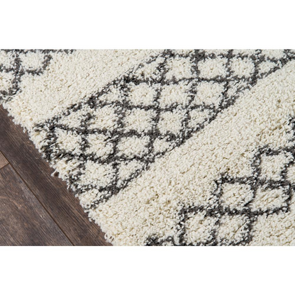 Contemporary ivory runner area rug by Start2Finish, 2&