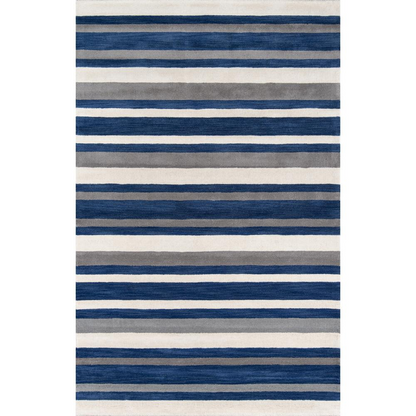 Start2Finish contemporary navy rectangle area rug, 5&