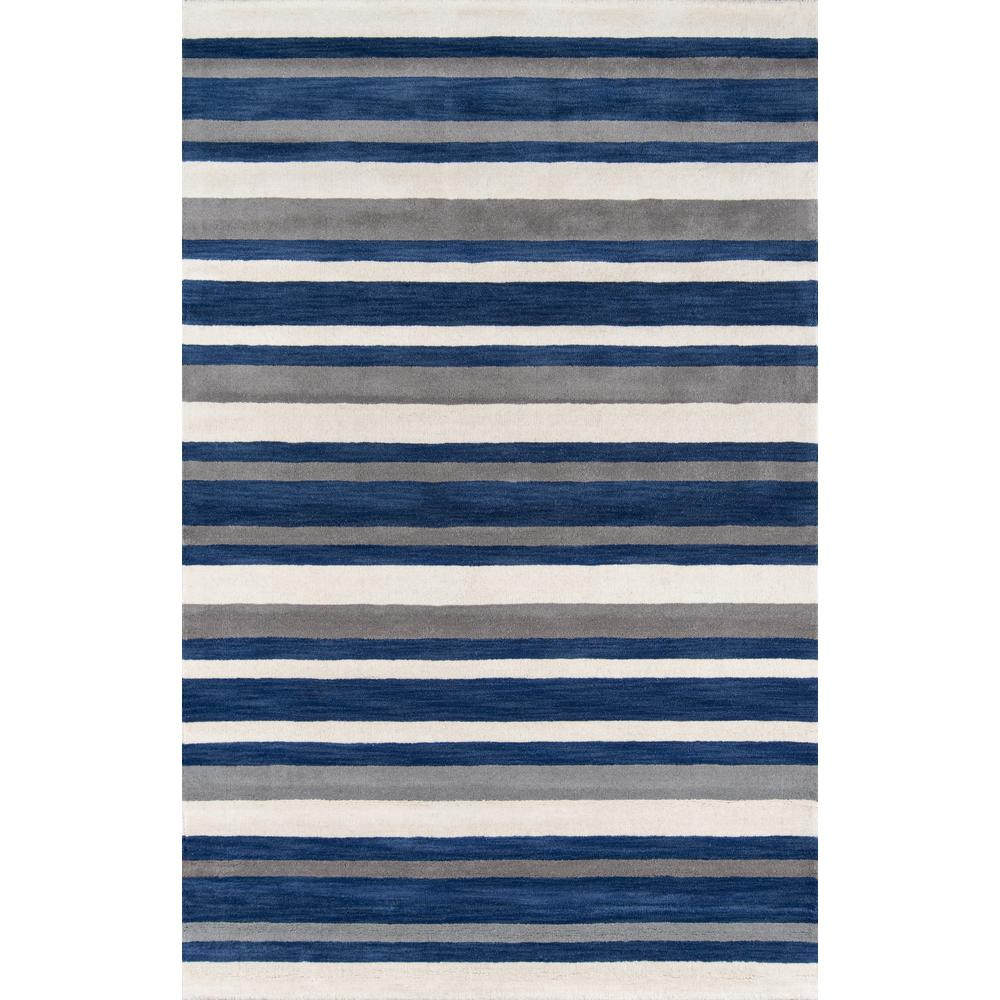 Start2Finish navy rectangle area rug, contemporary design, 2&