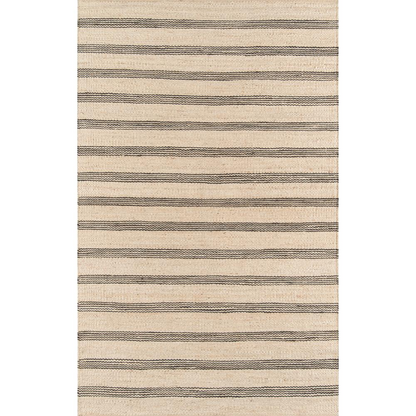 Contemporary rectangle area rug in charcoal with geometric pattern, 8&