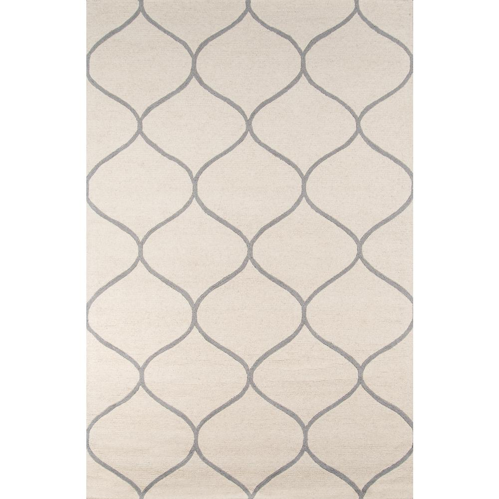 Start2Finish ivory rectangle area rug with a contemporary design, measuring 3&