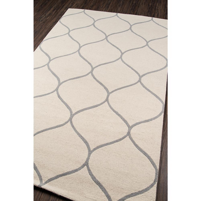 Contemporary ivory rectangle area rug by Start2Finish, 3&
