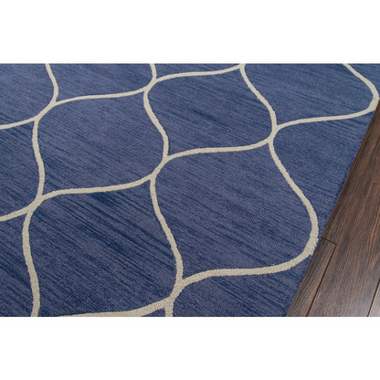 Blue contemporary rectangle area rug by Start2Finish, 3&