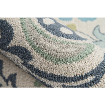 Blue rectangular casual area rug by Start2Finish, 3&