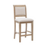 Start2Finish Emmy 26-inch natural wood counter stool with a sleek, modern design and sturdy legs for kitchen or bar seating.