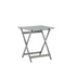 Gray three-piece square table set by Start2Finish, showing a modern design with a smooth tabletop and sturdy legs.