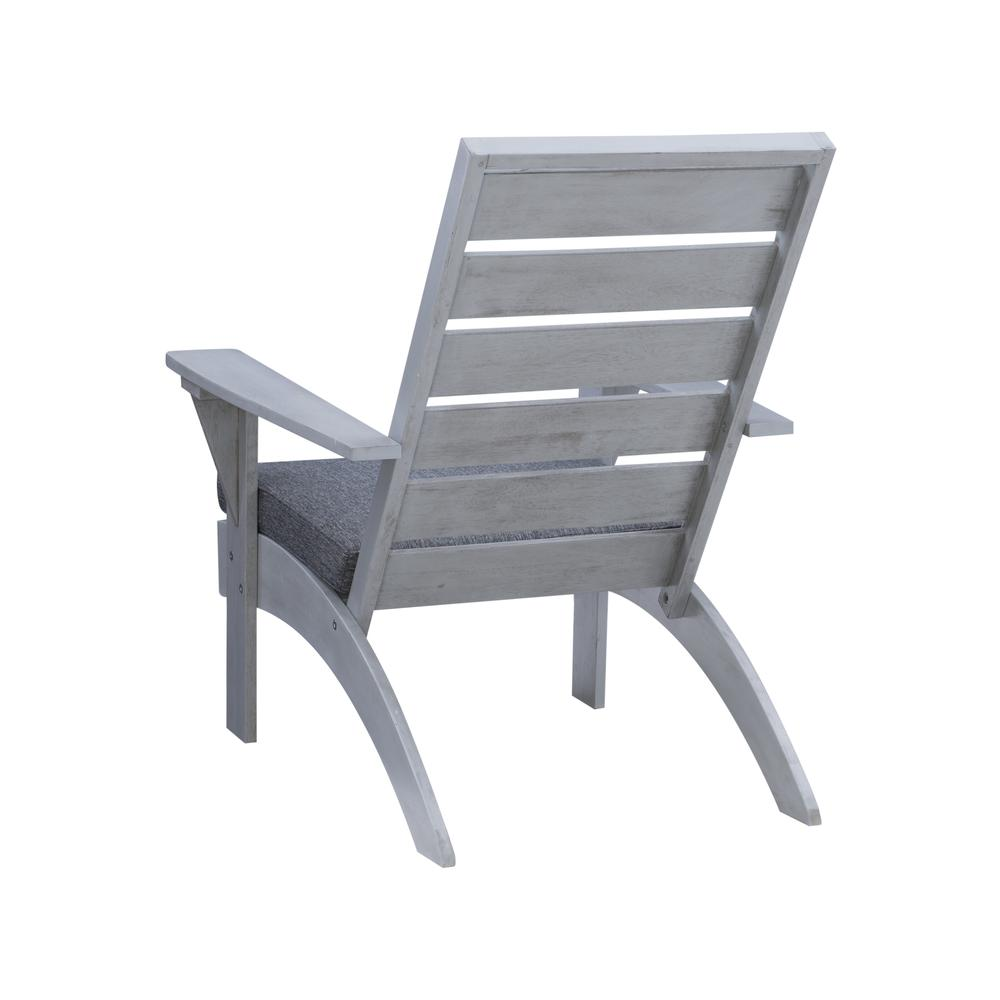 Gray outdoor chair by Start2Finish, featuring a sturdy frame and comfortable seating for outdoor relaxation.