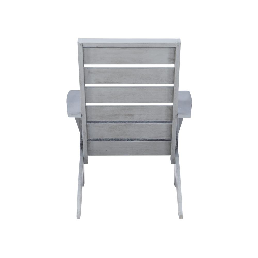 Gray outdoor chair by Rockport, featuring a sturdy frame and comfortable seating, perfect for outdoor relaxation and patio use.