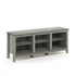 Furinno Jensen TV stand with shelves in French Oak Grey, suitable for 60-inch TVs, made by Start2Finish furniture.