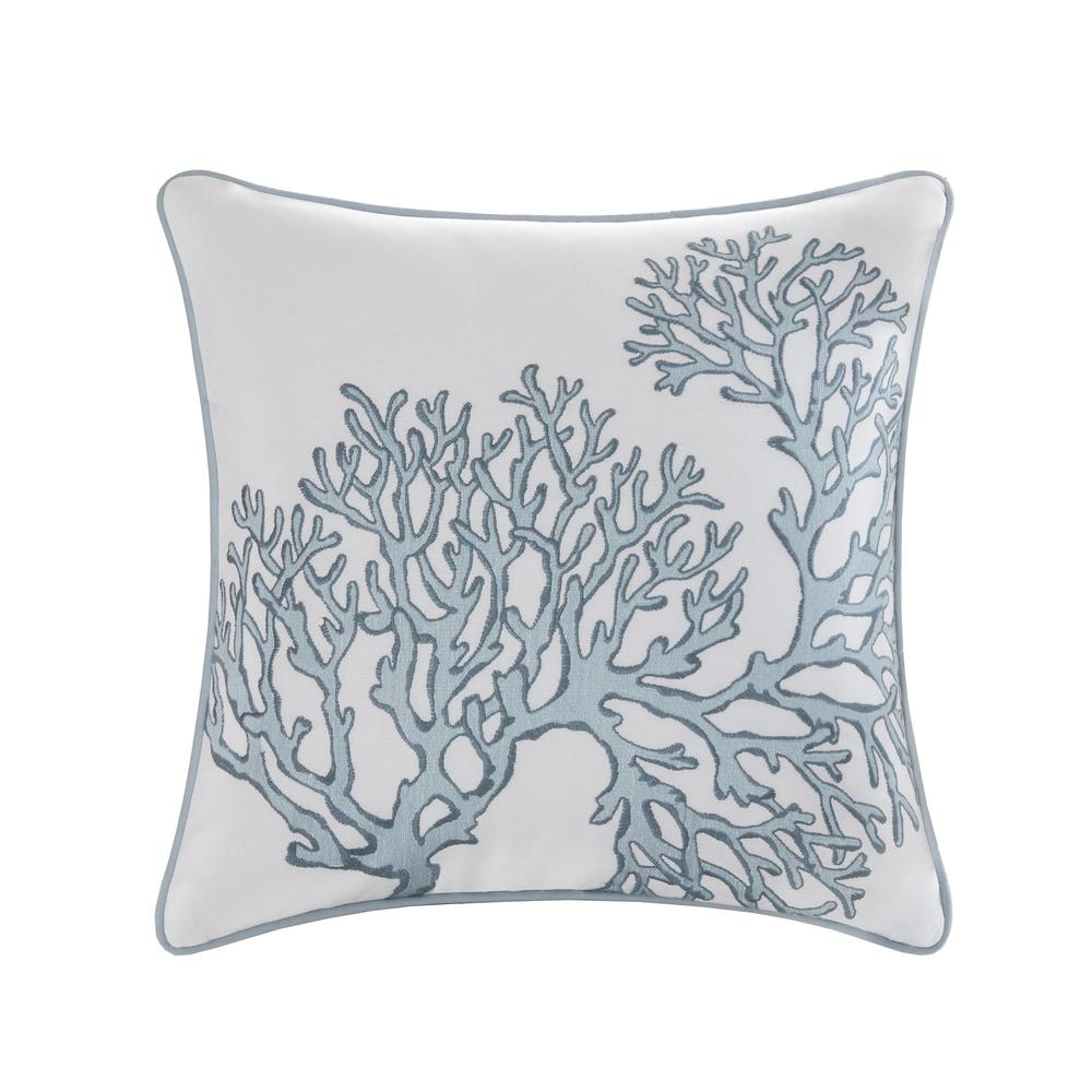 Start2Finish 4-piece cotton reversible embroidered quilt bedding set with matching throw pillow, featuring intricate embroidery details.