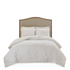 Three-piece tufted cotton chenille Palm bedding comforter set with textured design and matching pillow shams, in a soft, cozy style.