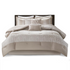 Start2Finish 7-piece chenille jacquard bedding comforter set with textured fabric and coordinating pillow shams on a neatly made bed.