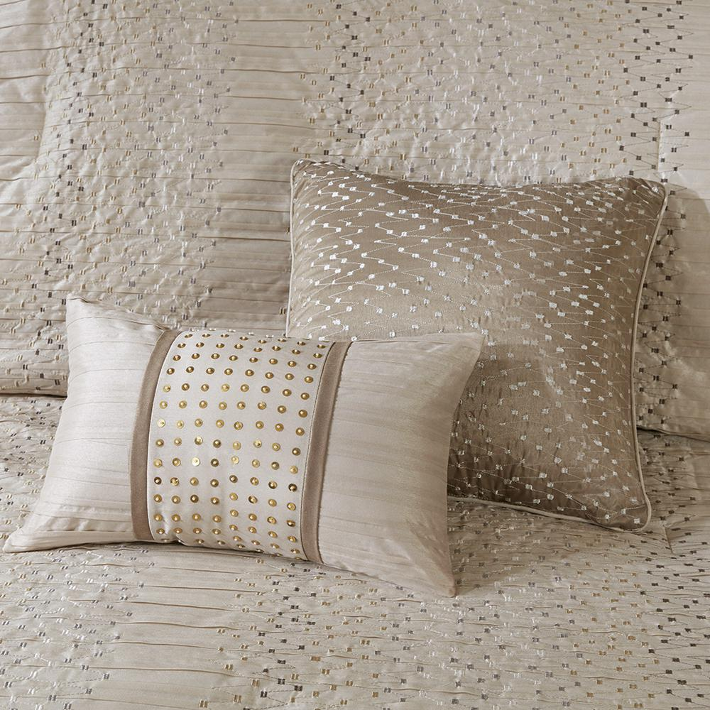 Start2Finish 8-piece embroidered comforter bedding set with detailed floral patterns on a cozy, soft fabric background.