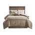 Start2Finish 7-piece faux suede bedding comforter set with soft, plush fabric and coordinated pillow shams on a neatly made bed.