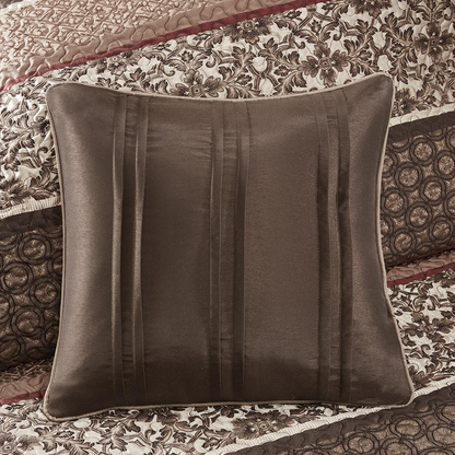 Start2Finish 5-piece reversible jacquard bedspread set with intricate woven patterns in a luxurious design, shown on a neatly made bed.
