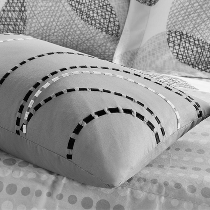 Start2Finish 9-piece comforter set with cotton bed sheets showcasing soft bedding, decorative pillows, and coordinated design.