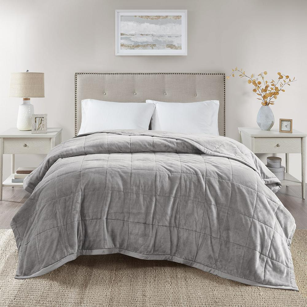 Reversible HeiQ Smart Temperature down alternative bedding blanket by Start2Finish, showing soft, plush fabric with color options.