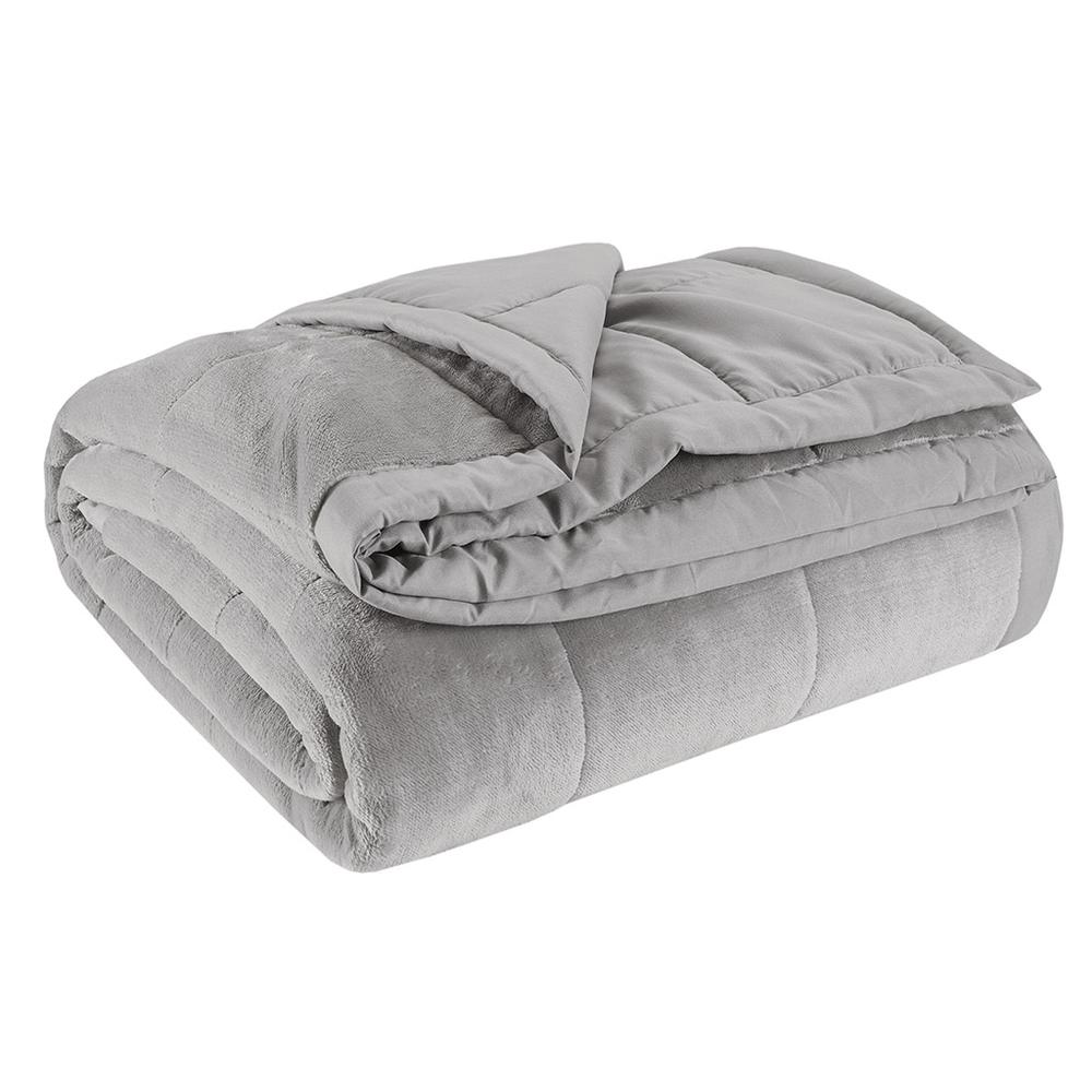 Reversible HeiQ Smart Temperature down alternative bedding blanket by Start2Finish, showcasing soft, plush fabric and thermal control features.