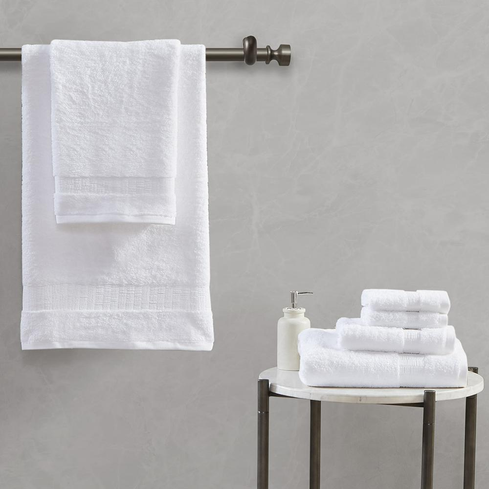Start2Finish 100% Egyptian Cotton bath towel set with six soft, plush towels in various sizes, perfect for luxury bathroom use.