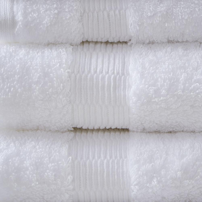 Start2Finish 100% Egyptian Cotton bath towel set with six soft, plush towels in neutral colors, perfect for luxurious bathroom use.