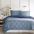 Start2Finish 3M Scotchgard Diamond Quilting reversible down alternative comforter set with diamond stitching and plush bedding design.