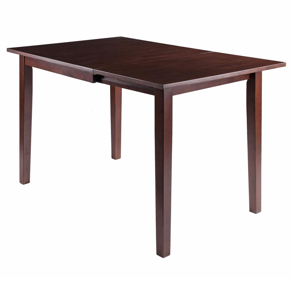 Start2Finish Perrone Drop Leaf Walnut Finish Dining Table showing a wooden table with drop leaves and a smooth walnut surface.