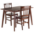 Shaye 3-piece dining table set with slat back chairs by Start2Finish, featuring a wooden table and matching chairs with slatted backs.