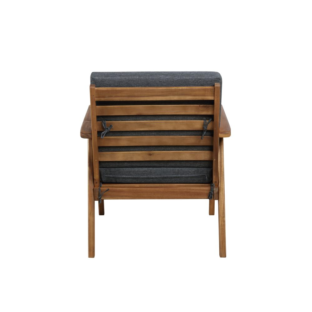 Start2Finish Cole outdoor 4-piece chat seating set with grey cushions, featuring four chairs and a central table for outdoor lounging.