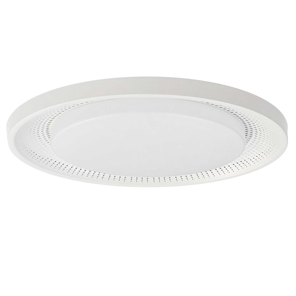 Start2Finish 30W flushmount lighting with white acrylic diffuser, modern ceiling light fixture for home or office spaces.